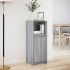 Aparador con LED madera de ingeniería gris Sonoma 38x34x100
