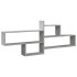 Estante de pared madera ingeniería gris hormigón 167,5x18x68