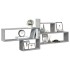Estante de pared madera ingeniería gris hormigón 167,5x18x68