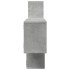 Estante de pared madera ingeniería gris hormigón 167,5x18x68