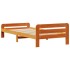 Estructura de cama sin colchón madera maciza marrón 75x190