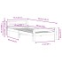 Estructura de cama sin colchón madera maciza marrón 75x190