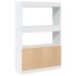Aparador alto madera de ingeniería blanco 92x33x140
