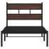 Estructura cama con cabecero sin colchón marrón roble 75x190