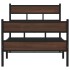 Estructura cama con cabecero y pie sin colchón marrón 80x200