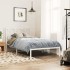 Estructura cama sin colchón con cabecero metal blanco