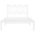 Estructura cama sin colchón con cabecero metal blanco