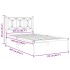 Estructura cama sin colchón con cabecero metal blanco