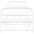 Estructura cama sin colchón con estribo metal blanco 90x200