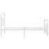 Estructura cama sin colchón con estribo metal blanco 90x200