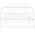 Estructura cama sin colchón con estribo metal blanco 100x190