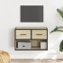 Mueble TV madera ingeniería y metal roble Sonoma 60x31x39,5