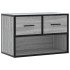 Mueble de TV madera y metal roble ahumado 60x31x39,5