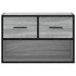 Mueble de TV madera y metal roble ahumado 60x31x39,5