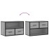 Mueble de TV madera y metal roble ahumado 60x31x39,5