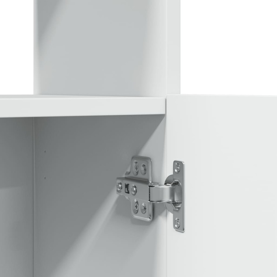 Aparador alto madera de ingeniería blanco 63x33x180