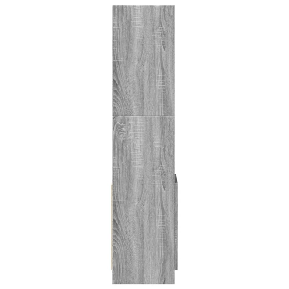 Aparador alto madera de ingeniería gris Sonoma 92x33x140