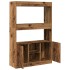 Aparador alto madera ingeniería madera envejecida 92x33x140