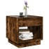 Mesa de centro con Infinity LED roble ahumado 50x50x50