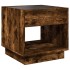 Mesa de centro con Infinity LED roble ahumado 50x50x50