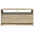 Mesa de centro con luces LED madera de ingeniería roble