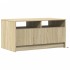 Mesa de centro con luces LED madera de ingeniería roble