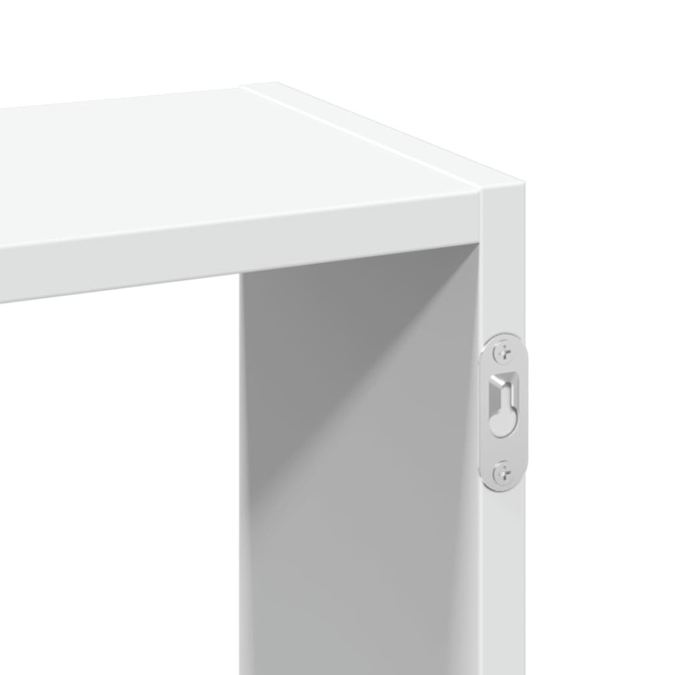 Estantería de pared madera de ingeniería blanca 159x18x66