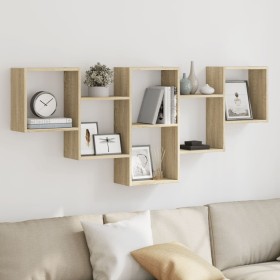 Estantería de pared madera ingeniería roble Sonoma