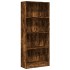 Estantería madera de ingeniería roble ahumado 60x24x143
