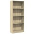Estantería de madera de ingeniería roble Sonoma 60x24x143