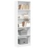 Estantería de madera de ingeniería blanca 60x24x176