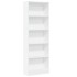 Estantería de madera de ingeniería blanca 60x24x176