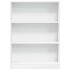 Estantería de madera de ingeniería blanca 80x24x109