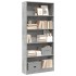 Estantería de madera de ingeniería gris hormigón 80x24x176