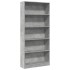 Estantería de madera de ingeniería gris hormigón 80x24x176