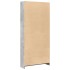 Estantería de madera de ingeniería gris hormigón 80x24x176