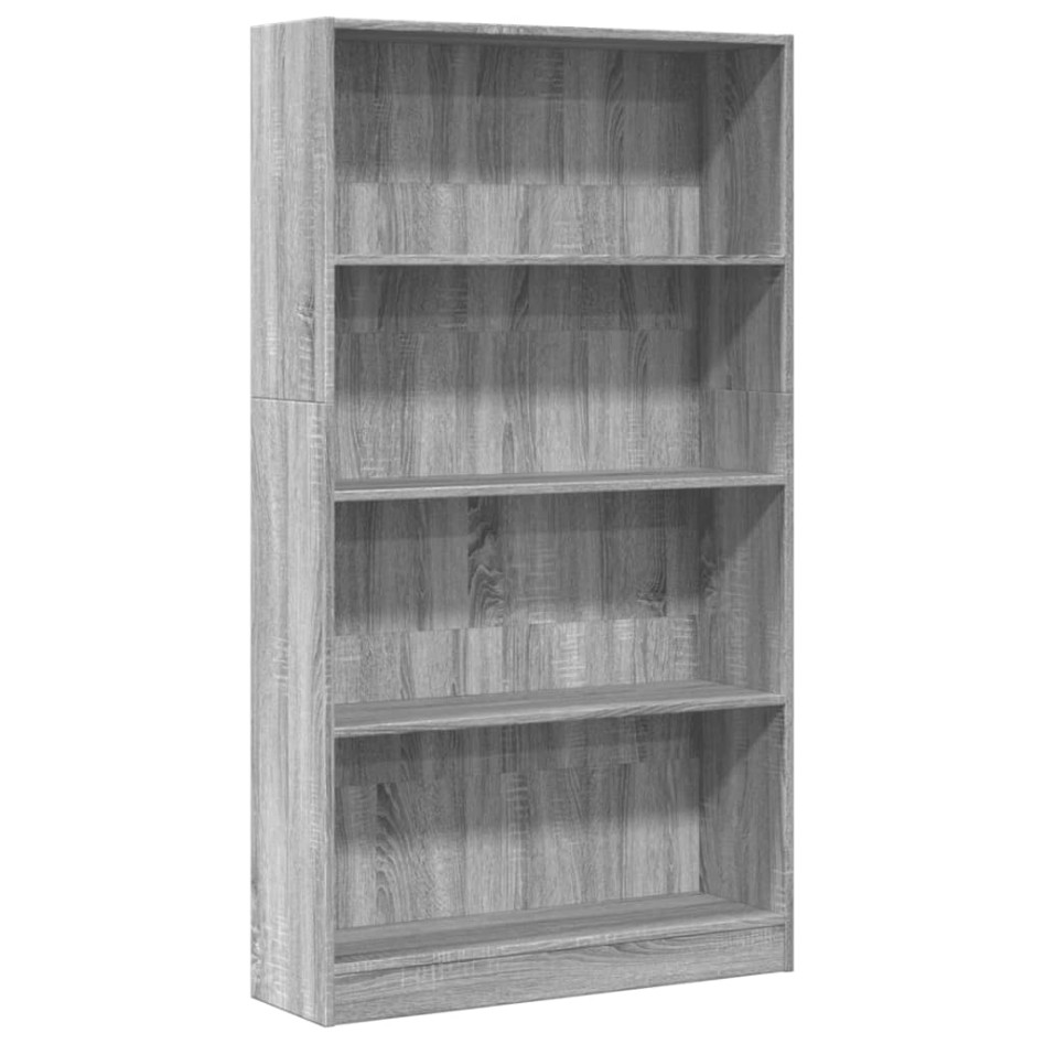 Estantería de madera de ingeniería gris Sonoma 80x24x143