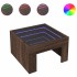 Mesa de centro con Infinity LED marrón roble 50x50x30