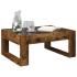 Mesa de centro con Infinity LED roble ahumado 70x53x30