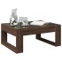 Mesa de centro con Infinity LED marrón roble 70x53x30