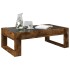 Mesa de centro con Infinity LED roble ahumado 90x53x30
