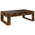Mesa de centro con Infinity LED roble ahumado 90x53x30