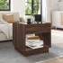 Mesa de centro con Infinity LED marrón roble 50x50x50