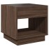 Mesa de centro con Infinity LED marrón roble 50x50x50