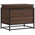 Caja de almacenaje con tapa madera marrón roble 60x40x51,5