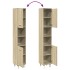 Armario de baño madera ingeniería roble Sonoma 30,5x30x179