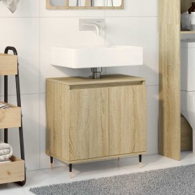 Armario de baño madera de ingeniería roble Sonoma 58x33x60
