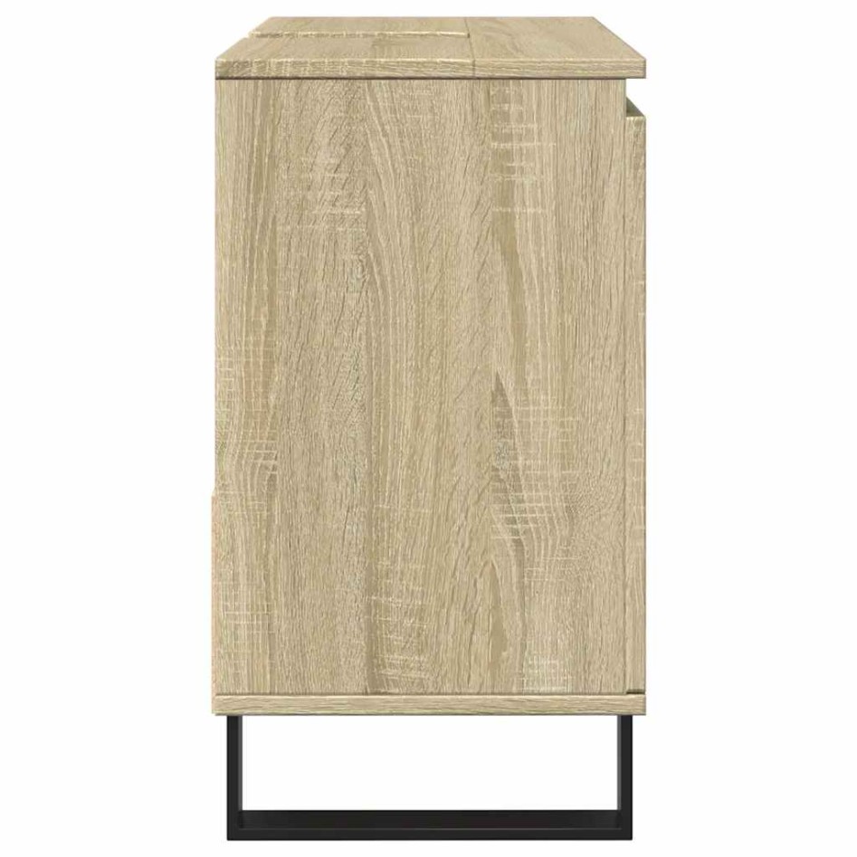 Armario de baño madera contrachapada roble Sonoma 65x33x60