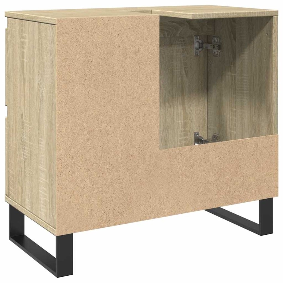 Armario de baño madera contrachapada roble Sonoma 65x33x60