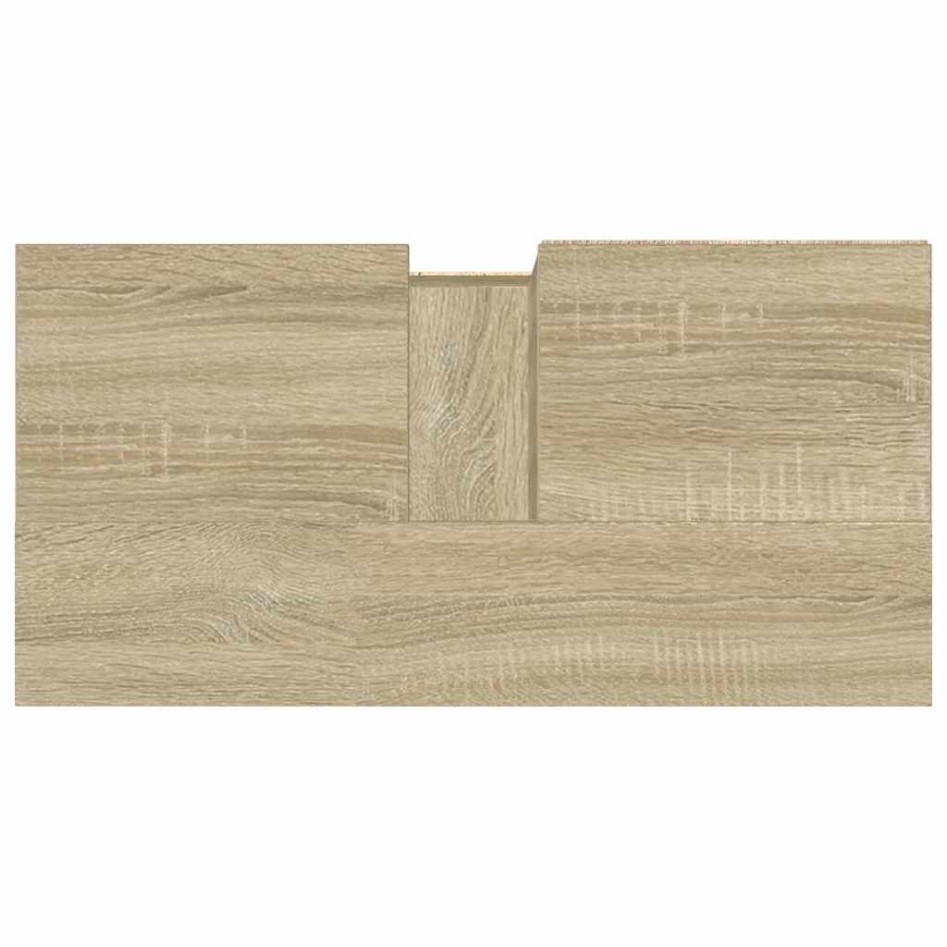 Armario de baño madera contrachapada roble Sonoma 65x33x60